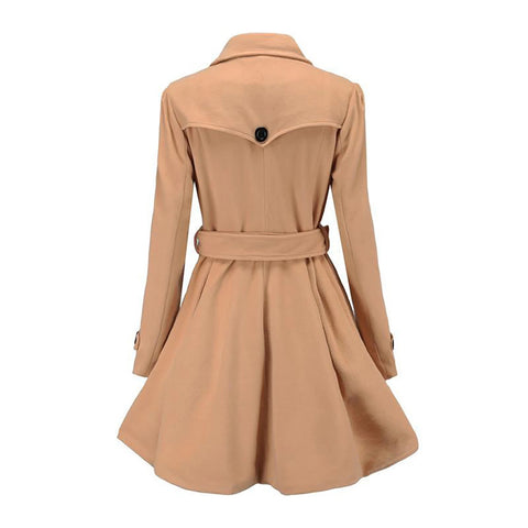 New Winter Collection Double Breasted with Belt Buckle Casual Fashionable Coat CODE: KAR1302