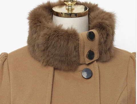 Fashionable  New Winter Style High Quality  Long Sleeve Turtleneck Thick Belt Coat CODE: KAR1303