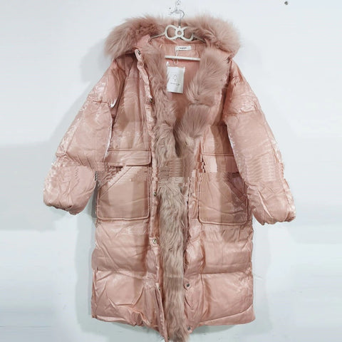New winter fashion, thick mid-length garment, soft lining with fur, Loose jacket CODE: KAR1311