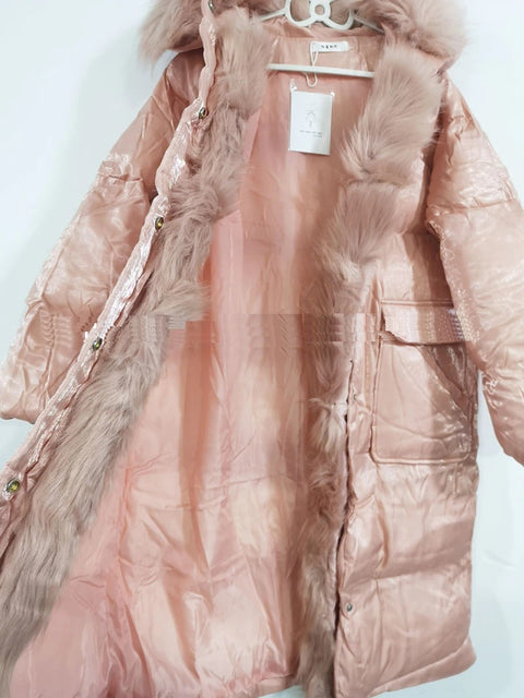 New winter fashion, thick mid-length garment, soft lining with fur, Loose jacket CODE: KAR1311