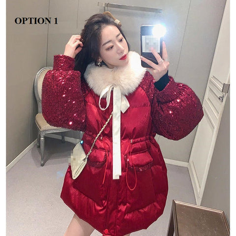 Winter Fashion Plush Collar Loose Coat CODE: KAR1314