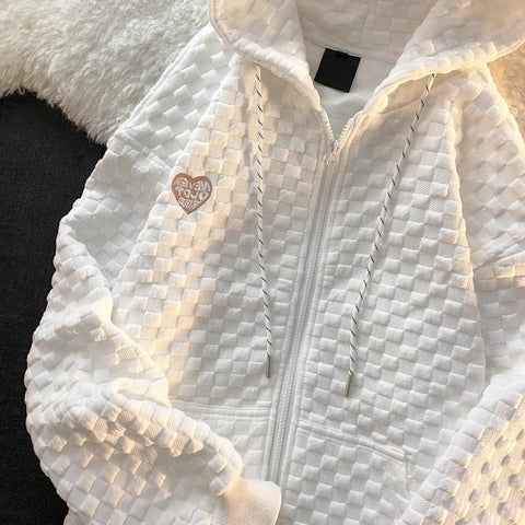 New Fashion Loose Casual Zipper Letter Print Long Sleeve Hoodie CODE: KAR1316