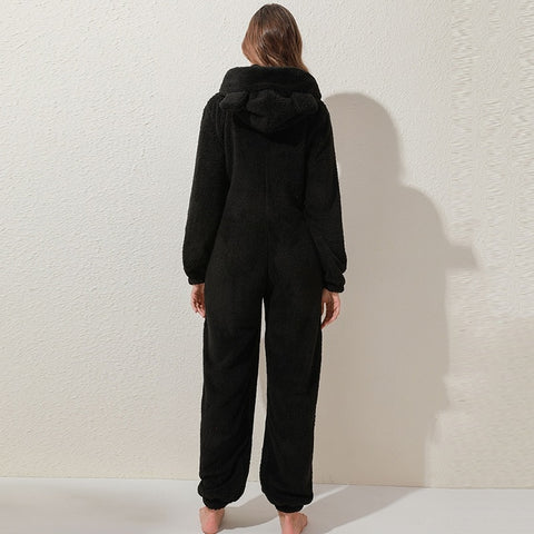 Winter Warm Pajamas  Fluffy Fleece Plus Size Jumpsuits CODE: KAR1318