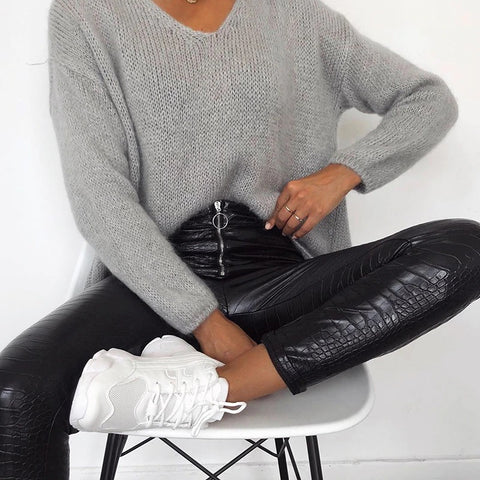 New Slim and casual, Faux leather pants CODE: KAR1319