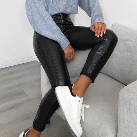 New Slim and casual, Faux leather pants CODE: KAR1319