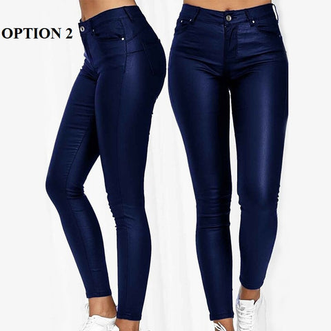 New Casual, Sexy, Skinny, Long, Faux Pu Leather, Tight Bottom, Little Feet, Pencil Pants CODE: KAR1320