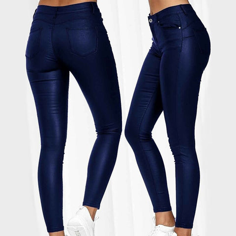 New Casual, Sexy, Skinny, Long, Faux Pu Leather, Tight Bottom, Little Feet, Pencil Pants CODE: KAR1320
