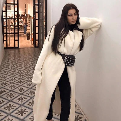 New Fall Winter Thick Warm Casual Loose Faux Mink Fur Coat Long Jacket CODE: KAR1325