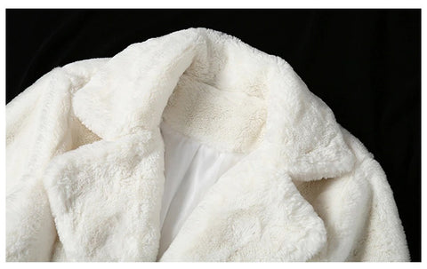 New Fall Winter Thick Warm Casual Loose Faux Mink Fur Coat Long Jacket CODE: KAR1325