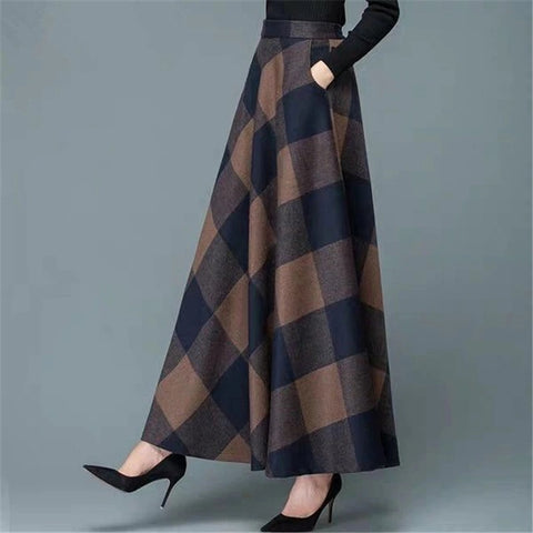 Fall Winter Fashion High Waist A-Line Skirt CODE: KAR1326