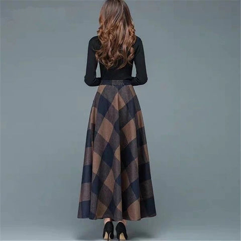 Fall Winter Fashion High Waist A-Line Skirt CODE: KAR1326