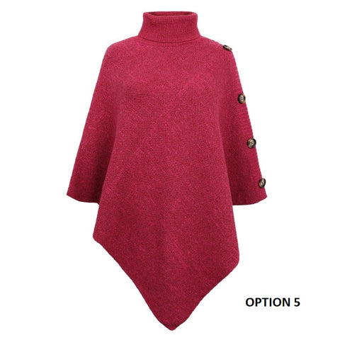 Fall and Winter High Collar, Batwing Sleeves, Ponchos, Knit Coat CODE: KAR1329