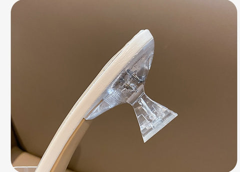 New fashionable, transparent and transparent mules, Mid-heel, slippers with chain CODE: KAR1331