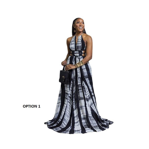 New Fashionable, Summer Chic, Casual, Sleeveless, Strappy, Tropical Floral Dress CODE: KAR1336