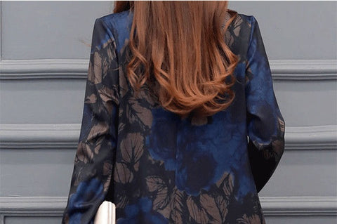 windbreaker, slim, plus size, spring-autumn fashion, Chamois print long trench coat CODE: KAR1339