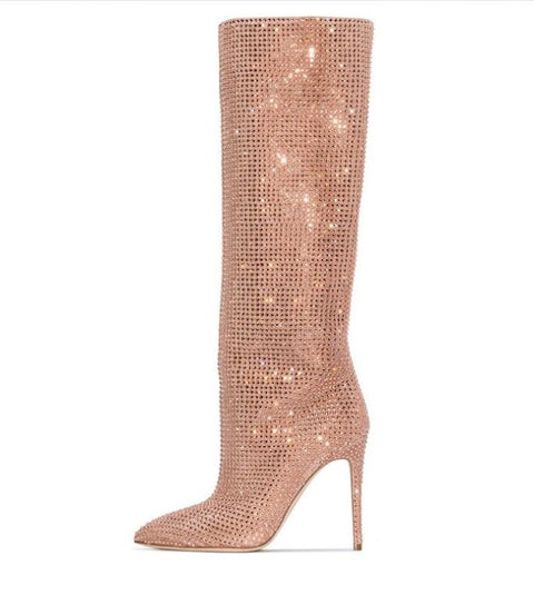 New Fall / Winter Collection, Sexy, Thin Heel Rhinestone Boots CODE: KAR1343