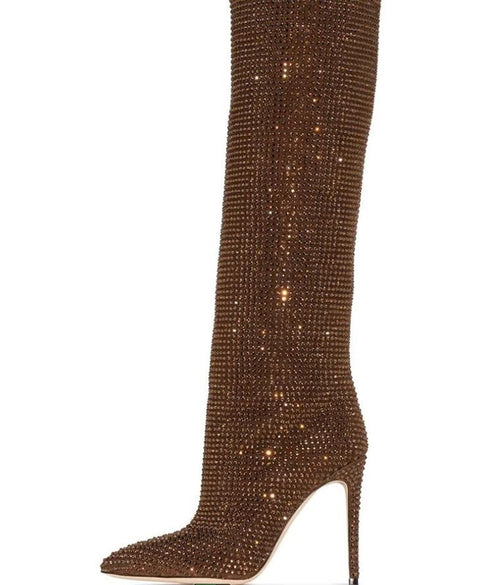 New Fall / Winter Collection, Sexy, Thin Heel Rhinestone Boots CODE: KAR1343