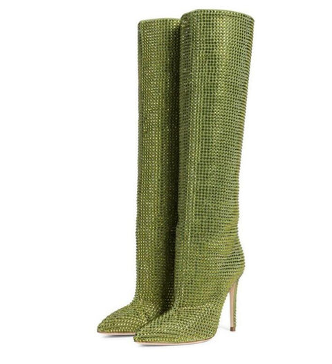 New Fall / Winter Collection, Sexy, Thin Heel Rhinestone Boots CODE: KAR1343