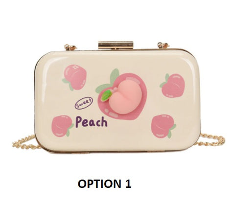 New Small Box Shape ,Chain Satchels, Lovely Fruit Pattern Bag CODE: KAR1350