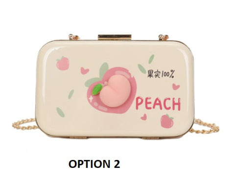 New Small Box Shape ,Chain Satchels, Lovely Fruit Pattern Bag CODE: KAR1350