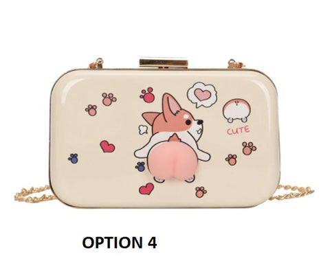 New Small Box Shape ,Chain Satchels, Lovely Fruit Pattern Bag CODE: KAR1350