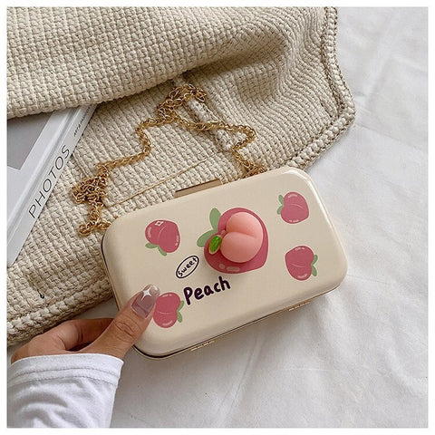 New Small Box Shape ,Chain Satchels, Lovely Fruit Pattern Bag CODE: KAR1350