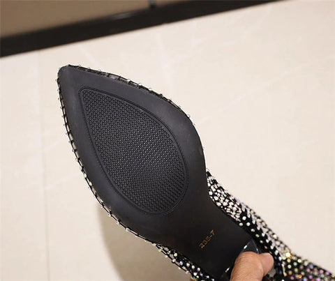 Crystal Rhinestone Above Knee ,Thigh High Heel, Mesh Long Boot CODE: KAR1353
