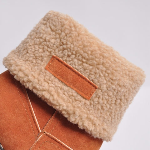 New Winter Collection Round Head Chunky Heel Waterproof Snow Warm Fur Short Boots CODE: KAR1360