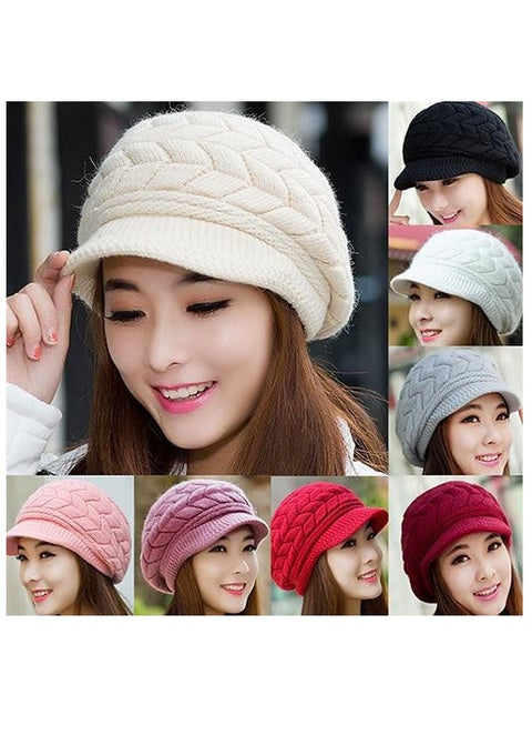 New solid color, knitted, warm, loose Ski hat CODE: KAR1363