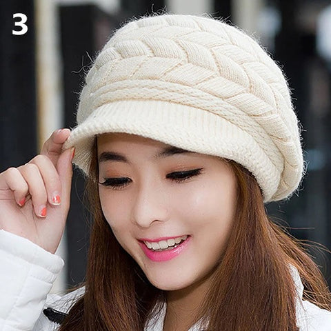 New solid color, knitted, warm, loose Ski hat CODE: KAR1363