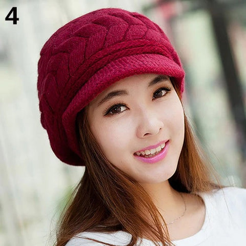New solid color, knitted, warm, loose Ski hat CODE: KAR1363