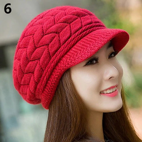 New solid color, knitted, warm, loose Ski hat CODE: KAR1363
