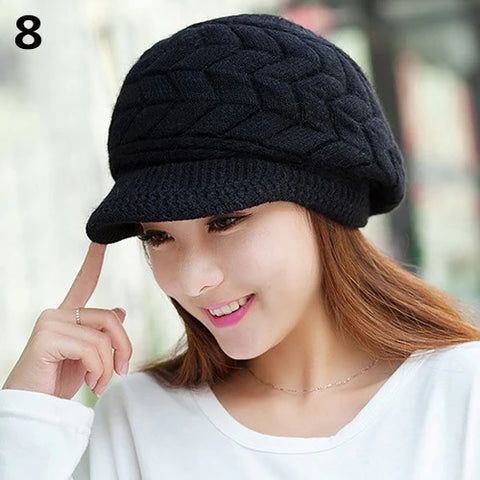New solid color, knitted, warm, loose Ski hat CODE: KAR1363