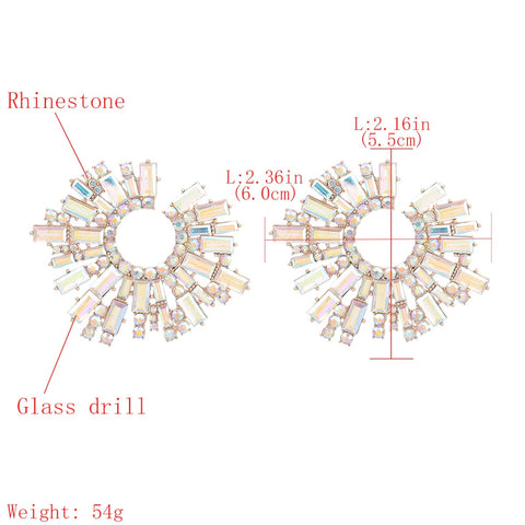 New Fashion Shiny Rhinestone Hoop Earrings CODE: KAR1382