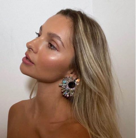 New Fashion Shiny Rhinestone Hoop Earrings CODE: KAR1382