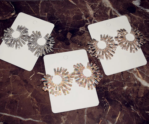 New Fashion Shiny Rhinestone Hoop Earrings CODE: KAR1382