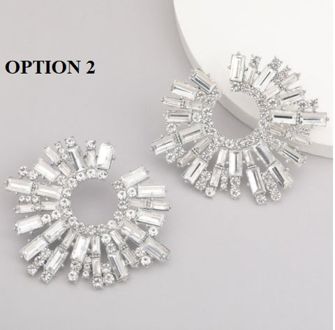 New Fashion Shiny Rhinestone Hoop Earrings CODE: KAR1382