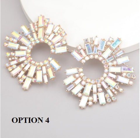 New Fashion Shiny Rhinestone Hoop Earrings CODE: KAR1382