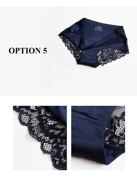 Sexy Lace Openwork Briefs Seamless Breathable Nylon Underwear CODE: KAR1388