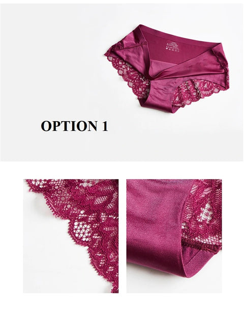 Sexy Lace Openwork Briefs Seamless Breathable Nylon Underwear CODE: KAR1388