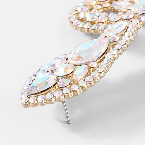 New Snake Shape Shiny Rhinestone Earrings CODE: KAR1392