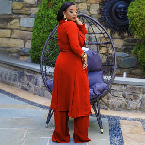 3 Piece Suit, Wide Leg Pants, Suspenders, V-Neck, Matching Three Piece Set CODE: KAR1400