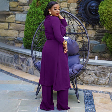 3 Piece Suit, Wide Leg Pants, Suspenders, V-Neck, Matching Three Piece Set CODE: KAR1400