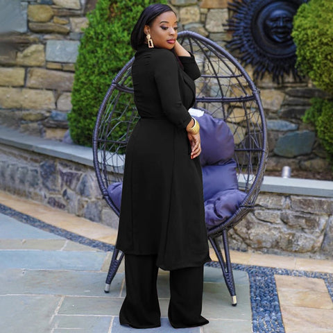 3 Piece Suit, Wide Leg Pants, Suspenders, V-Neck, Matching Three Piece Set CODE: KAR1400