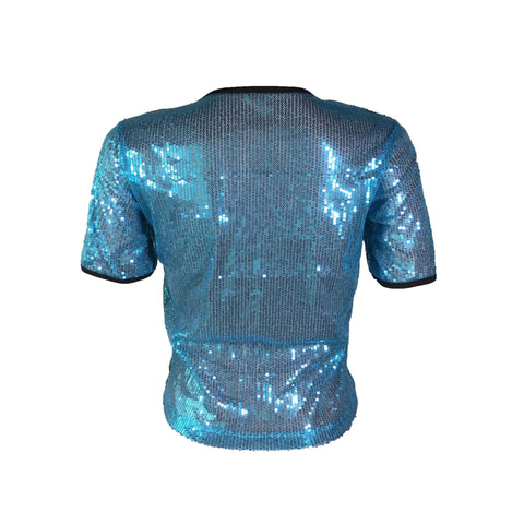 Sexy Sparkle Club Sequin Short Sleeve T-shirt CODE: KAR1404