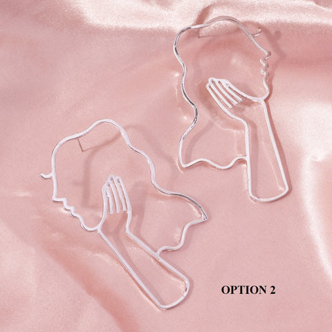 Alloy Hollow Out Irregular Face Earrings CODE: KAR1411