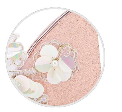 Flowers Lace Pearls Clear Wedge Super Flip flops Platform Sandal CODE: KAR1422
