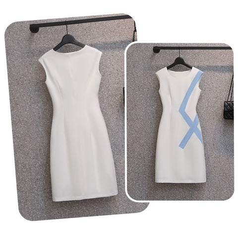 New Pencil Slim Tunic Package Hip Sleeveless Bodycon Plus Size Dress CODE: KAR1427
