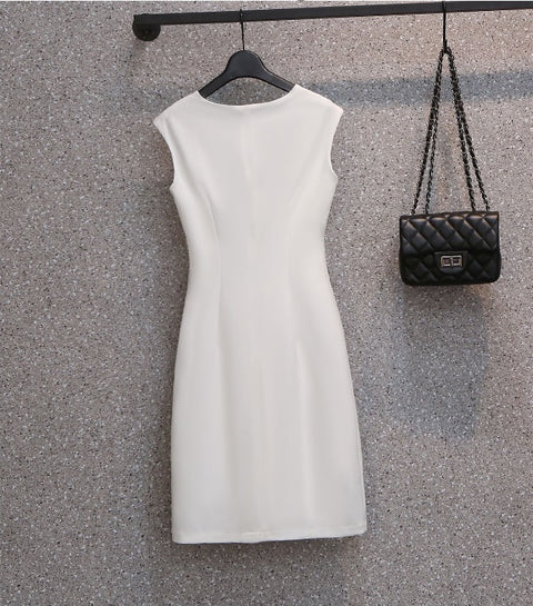 New Pencil Slim Tunic Package Hip Sleeveless Bodycon Plus Size Dress CODE: KAR1427