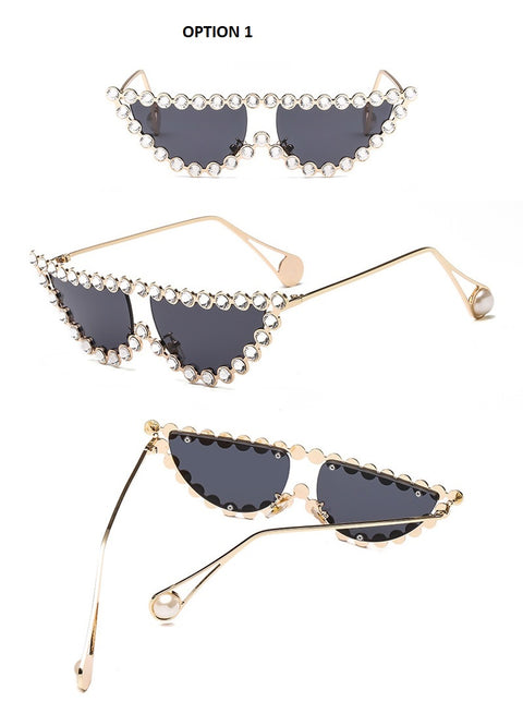 New Fashion Diamond Frame Cat Eye Sunglasses CODE: KAR1428